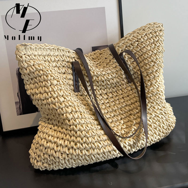 Luxury Bags Shopping - Saman Dokuma Bez Çantalar Rahat Büyük