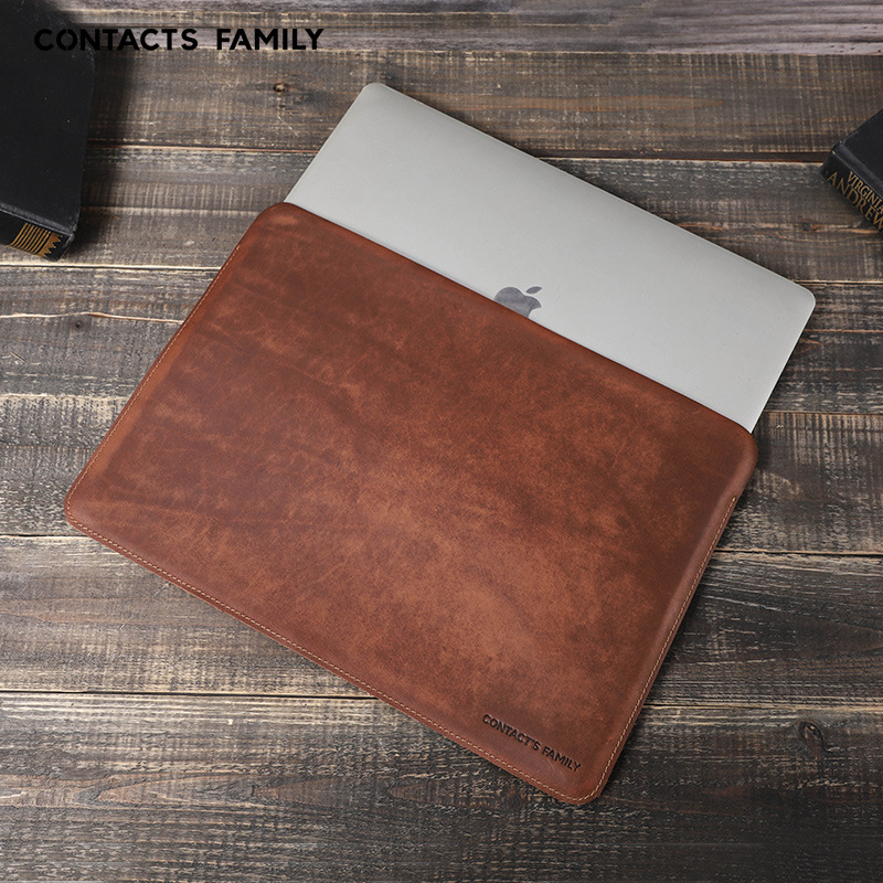Briefcase Leather Slim - 2026 Crazy Horse Deri Laptop Kılıfı
