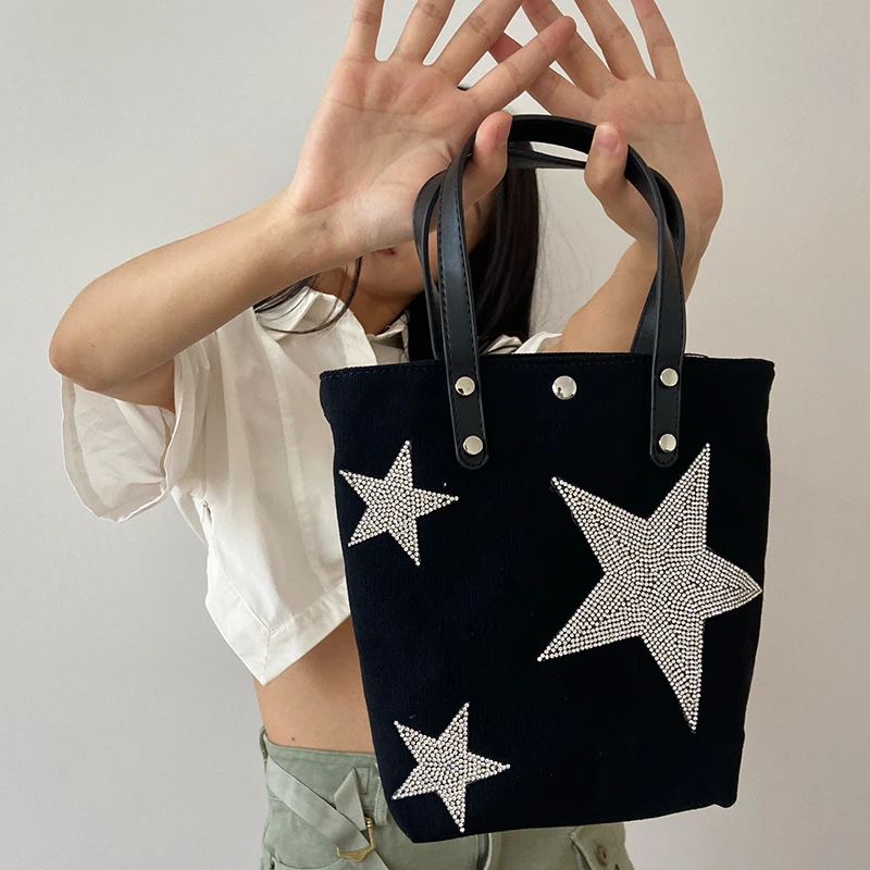 Luxury Bags Denim - Moda Denim Kadın Çanta Lüks Elmas