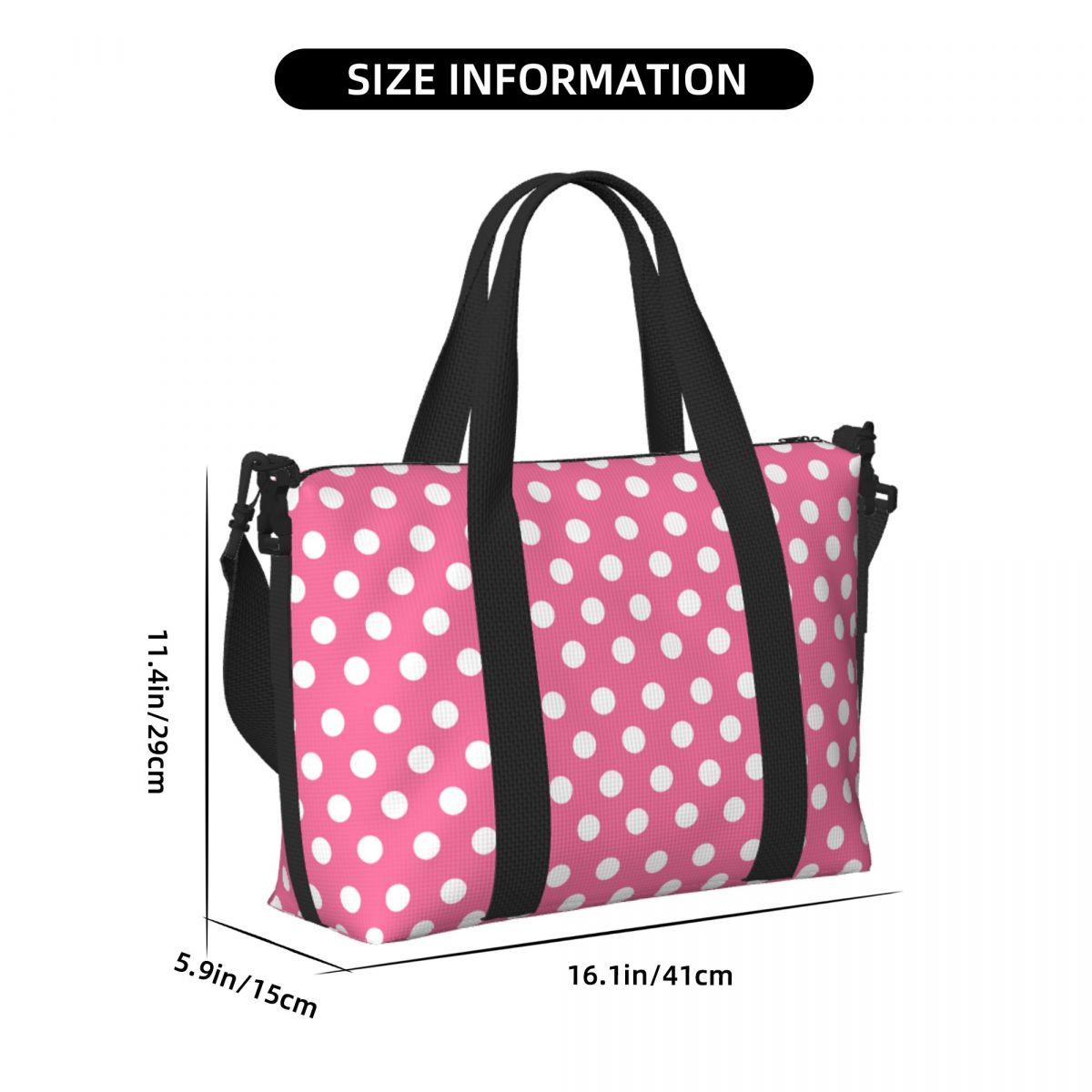 Pembe Puantiyeli Tote Çanta Bü - Luxury Bags Luggage incelemesi ve fiyatı