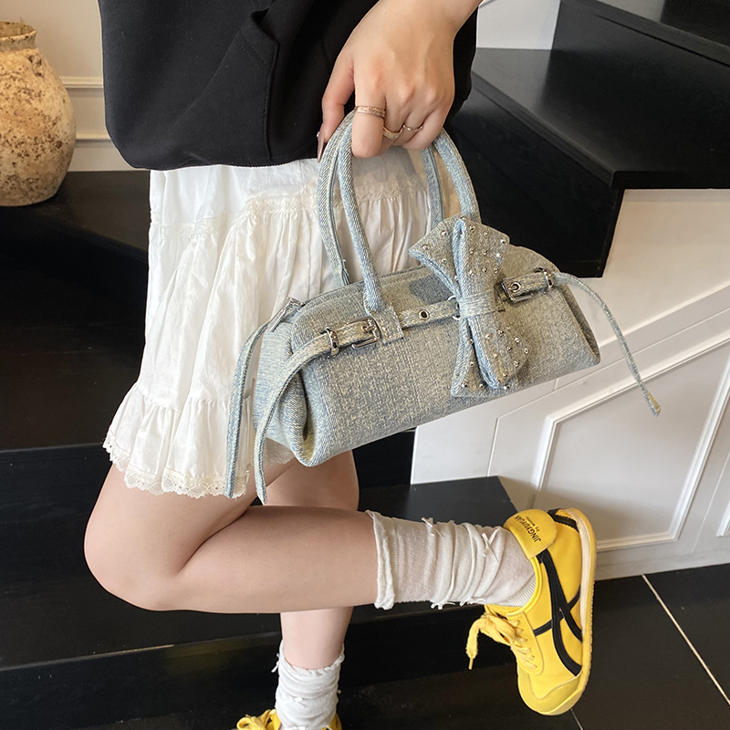 Sweetie Bowknot Küçük Bowling  - Luxury Bags Denim incelemesi ve fiyatı
