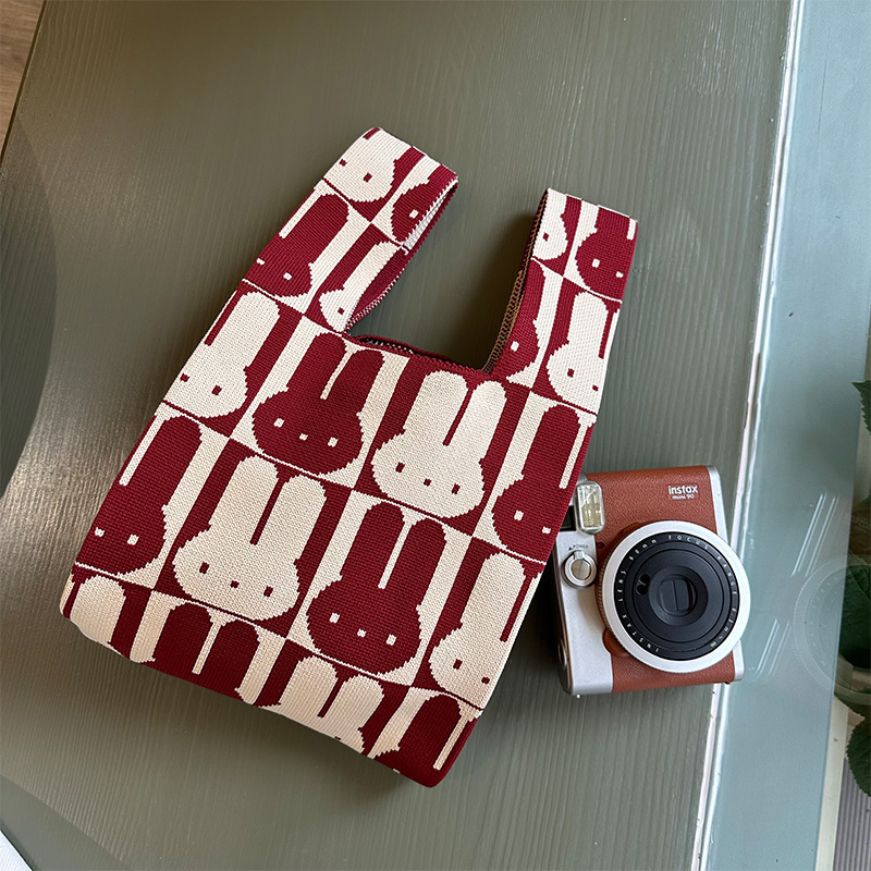 Miffy Kırmızı Örgü Lüks Bez Ça - Luxury Bags Luggage incelemesi ve fiyatı