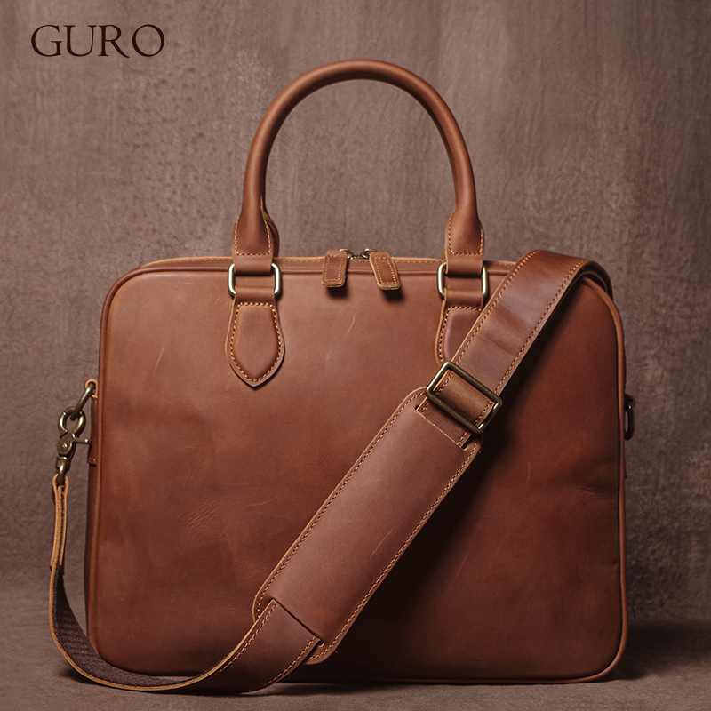GURO Erkekler Çılgın At Inek D - Luxury Bags Tote incelemesi ve fiyatı