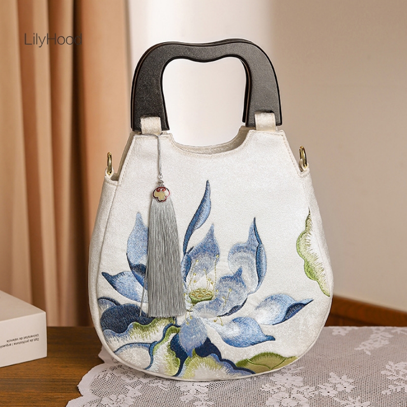 Kadın Retro Şık Çiçek Nakış Sa - Luxury Bags Medium Size incelemesi ve fiyatı